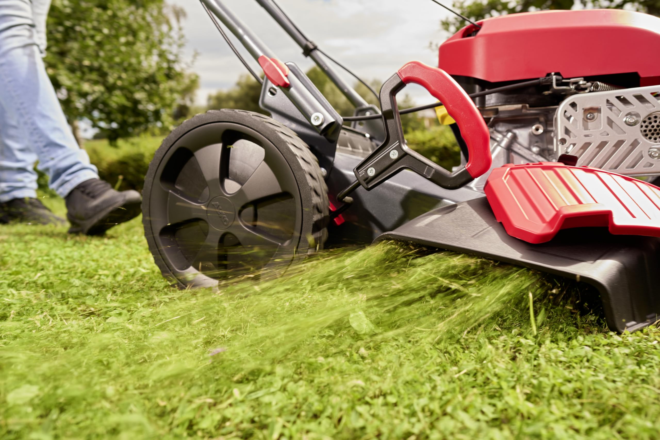 AL-KO Benzin-Rasenmäher Easy 4.66 SP-D, 46 cm Schnittbreite, 2.4 kW Motorleistung, 1-Gang Radantrieb, 4INONE function, Stahlblechgehäuse, für Rasenflächen bis 1400 m²