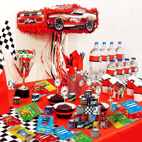 Miniatura 7 de ANGOLIO 28 pulseras temáticas de autos de carreras con 28 tarjetas de felicitación para el día de San Valentín, suministros de decoración de fiesta