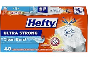 Hefty Ultra Strong Tall Kitchen Trash Bags: Keep Your Kitchen Clean with Clean Burst Scent