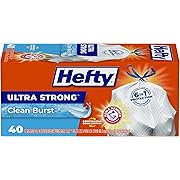 Hefty Ultra Strong Tall Kitchen Trash Bags, Clean Burst Scent, 13 Gallon, 40 Count
                
            
            
        
    


    
    
        
            Opens in a new tab