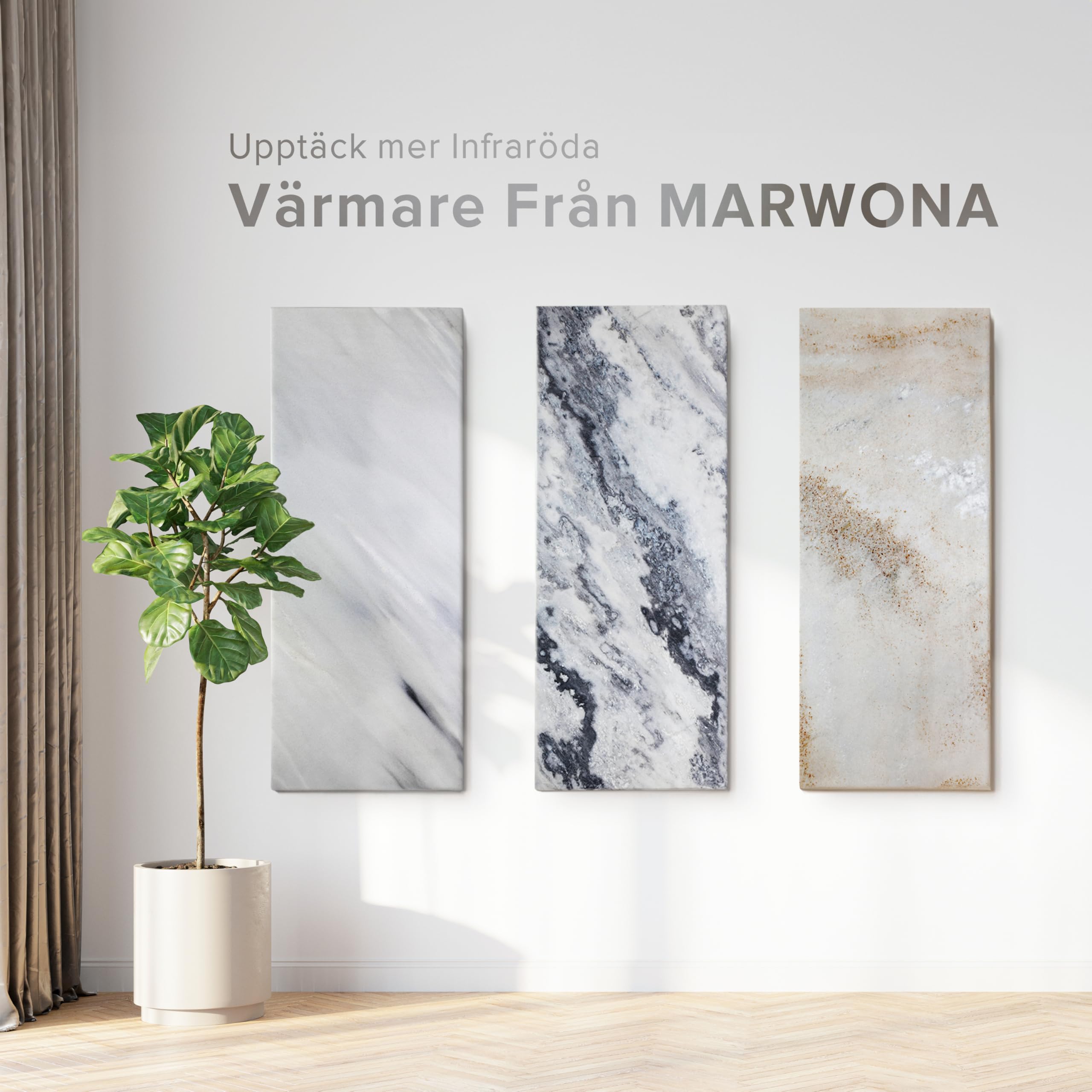 Promiennik podczerwieni z kamienia naturalnego z cyfrowym termostatem | 800 Watt | Qarama B-800 | energooszczędne ogrzewanie ścienne na podczerwień | 5 lat | niemiecka jakość