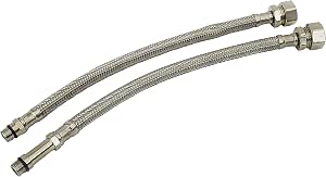 Lot De 2 Raccords Flexibles Pour Robinet Mitigeur Intégré De Cuisine Norme Britannique M10 X 12 Longueur 600 Mm 87187453