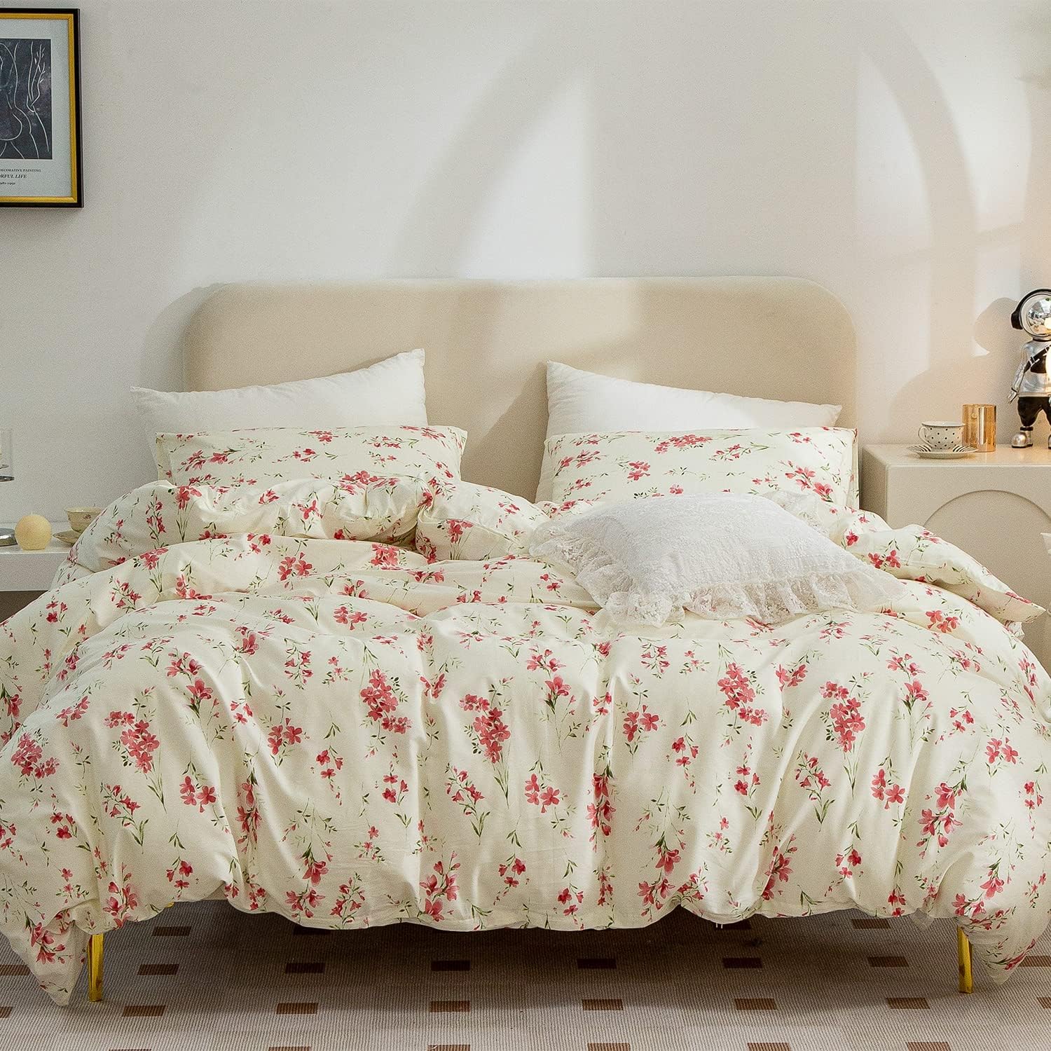 Floral King Duvet Cover, 100 Microfiber Chic Floral