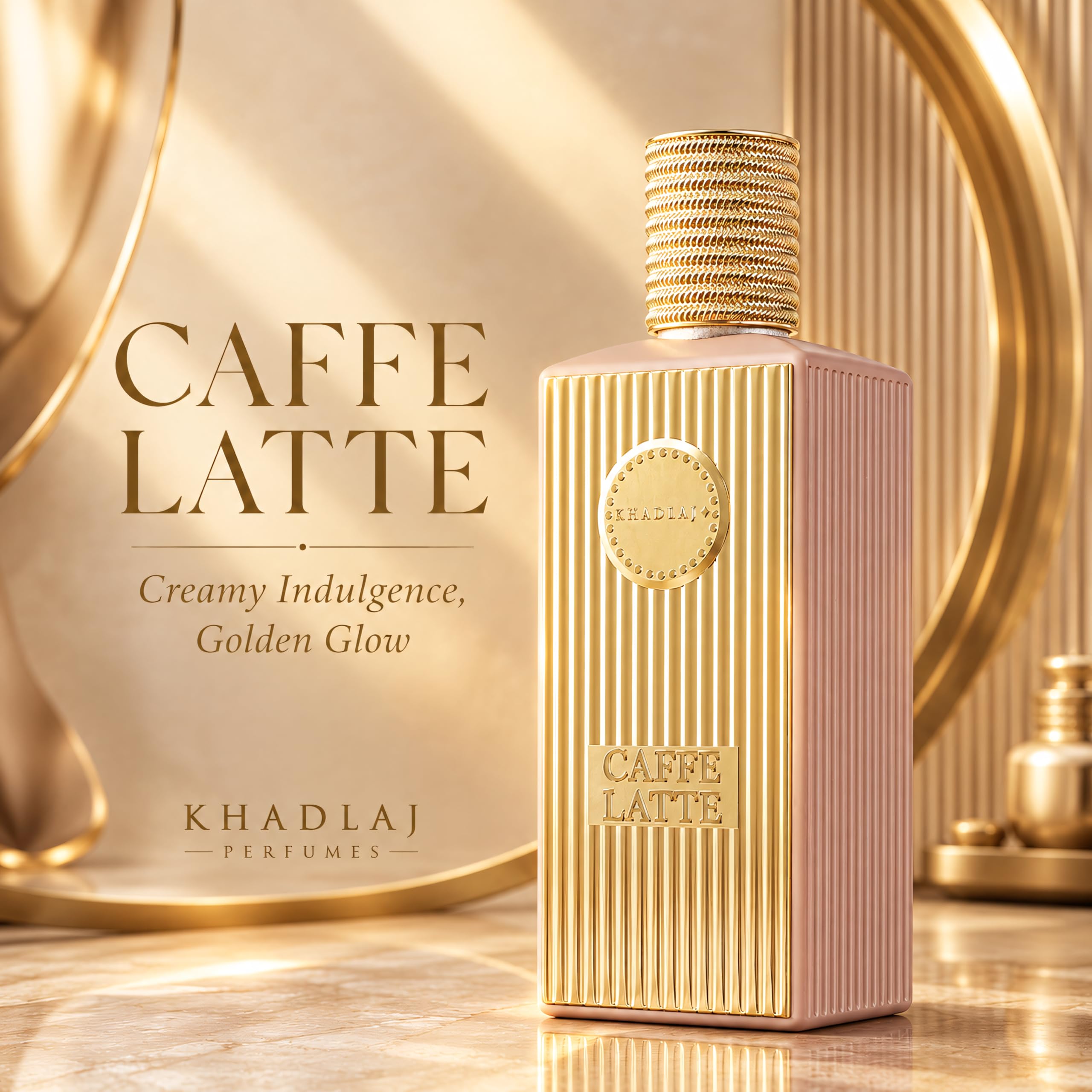 Khadlaj Caffé Latte, Luxury Perfume, Gold-Accented Bottle 100