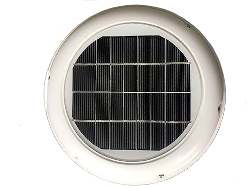 Ventilador de ventilación solar de 2.5 W, ventilador de escape montado en el techo, flujo de aire máximo de 60 CFM, área de ventilación de 7-10 para