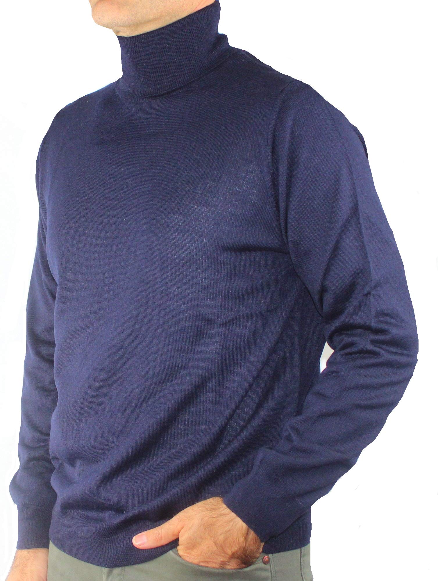 Profili di Toscana.Maglia Uomo Collo Alto.80% Lana Merinos.Ciclista.Made in Italy