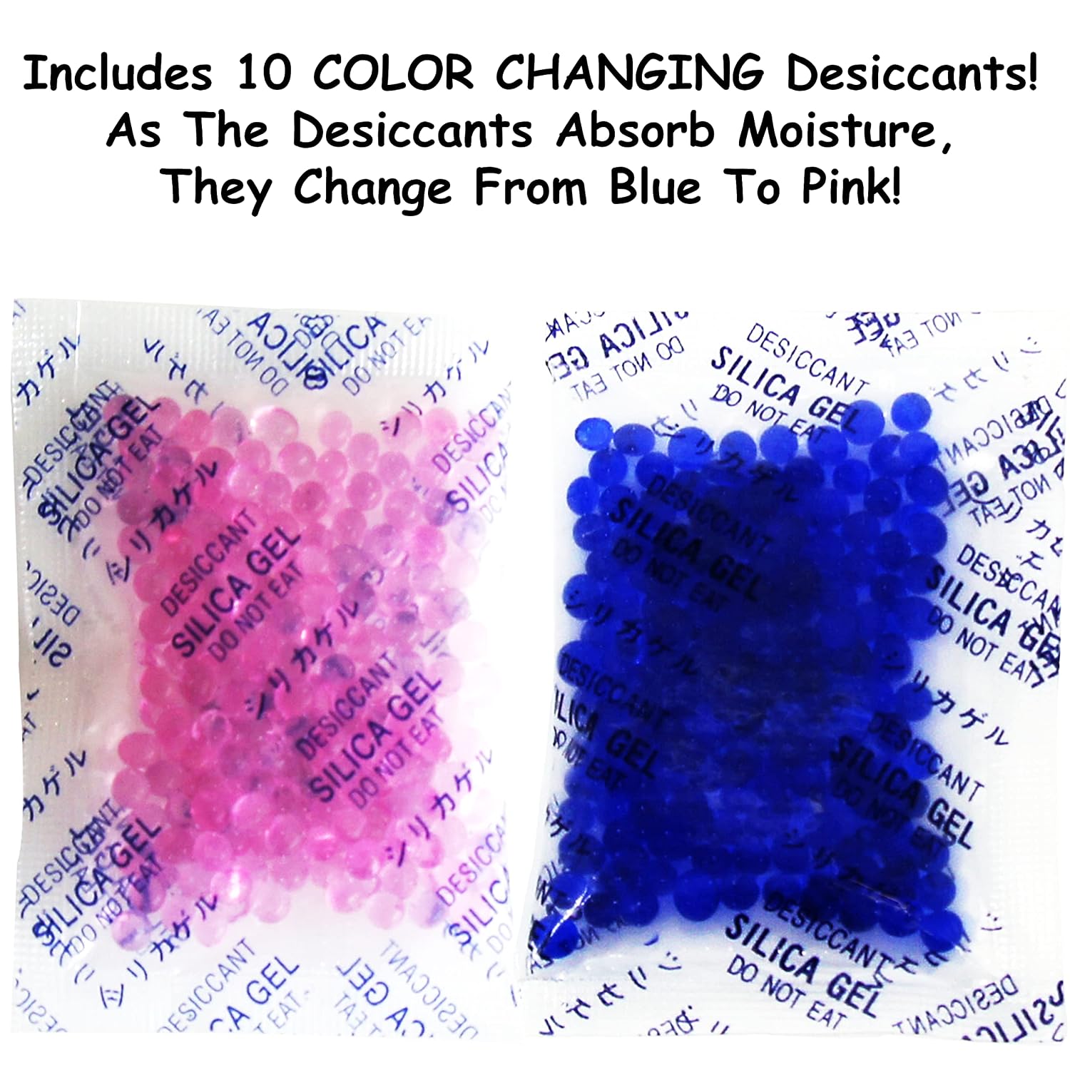 Vacuum 3D Printer Filament Bag with Color Changing Desiccants for Storage to and Remove Air to Prevent Humidity and Moisture in Filament, Dry and Resealable Plastic Storage Bags for Spool (10 Pack)