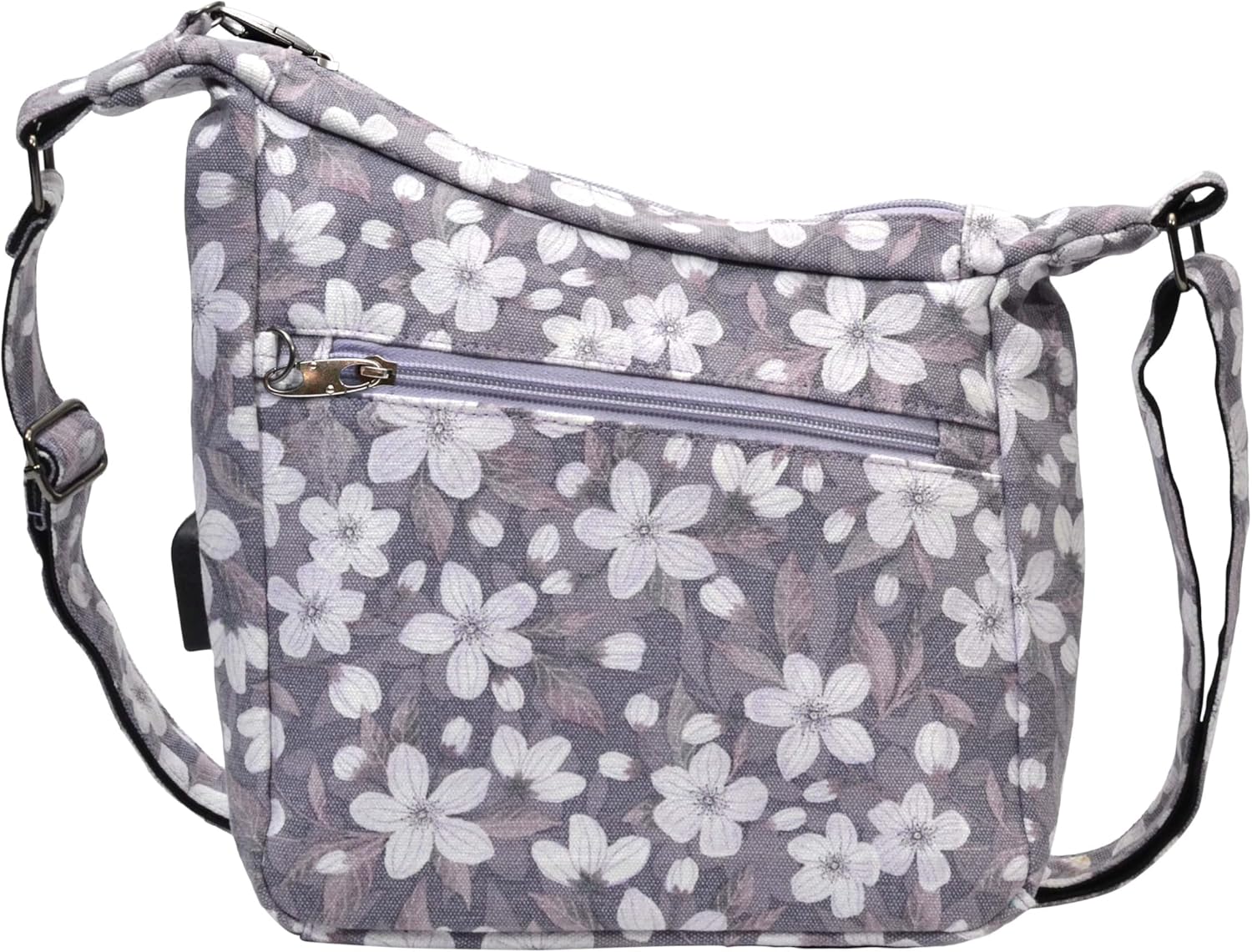 Nupouch Anti theft Crossbody Bag with Secure Locking Mechanism, Charging Capabilities, and Internal/External Zippered Pockets | Anti-theft, for Travel