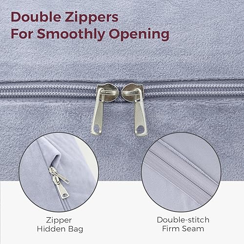 Miniatura 5 de Momcozy Funda de almohada de embarazo en forma de J, funda de almohada para el cuerpo del embarazo, extraíble, suave y lavable a máquina, funda de