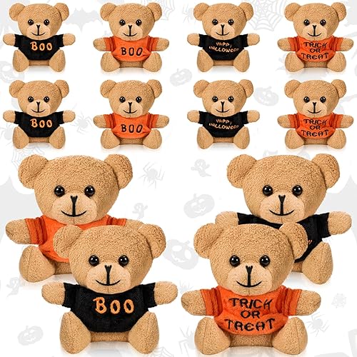 12 piezas de oso de peluche del día de San Patricio, mini oso de peluche, camisa bordada, oso de 4.7 pulgadas, pequeños recuerdos de fiesta para