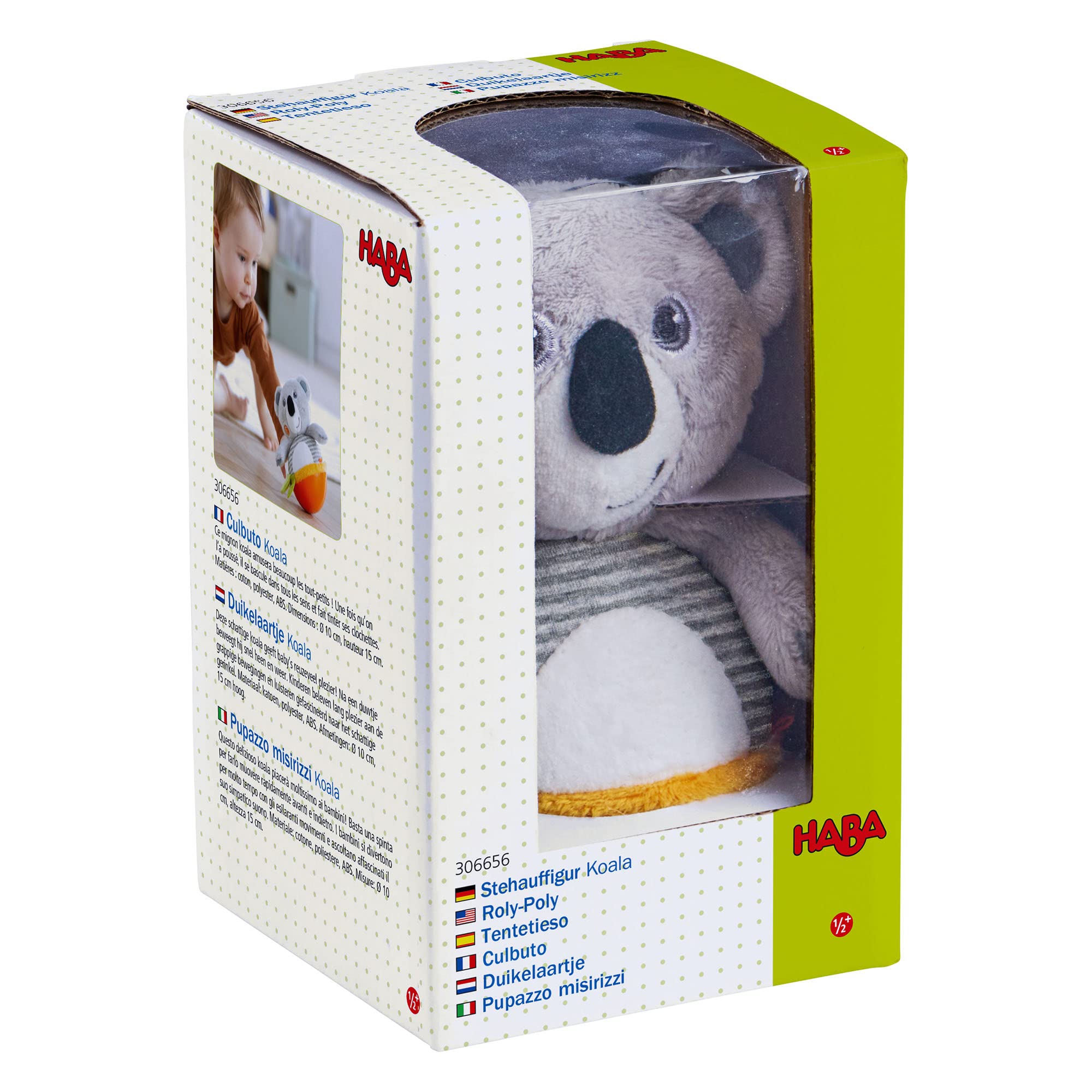 HABA - Culbuto Koala - Jouet d'éveil pour Enfant - Cadeau bébé Naissance - 6 Mois et Plus - 306656