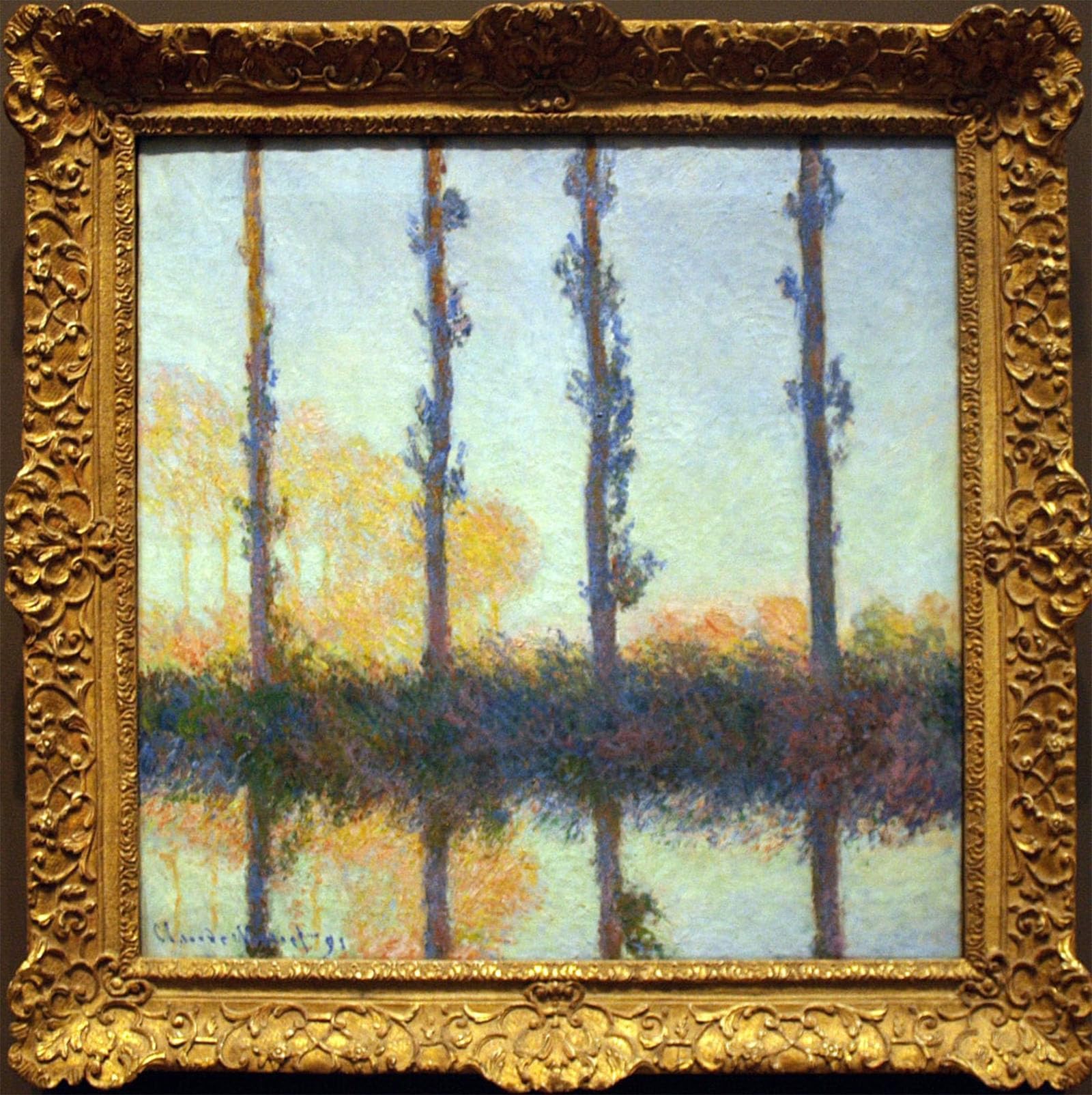 SERENDIPITP Aesthetic Poster Photo Wall Print Retro Picture the Four Trees by Claude Monet Modern Wall Artwork for Home Decor 60x90cm