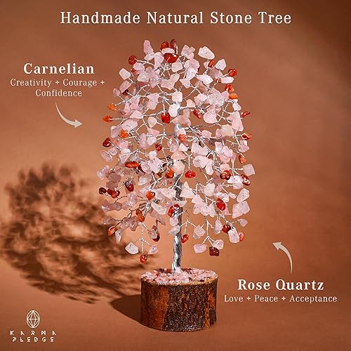 Miniatura 2 de KARMAPLEDGE Árbol de la vida de cristales curativos para energía positiva, protección y buena suerte, dinero, decoración de Feng Shui para