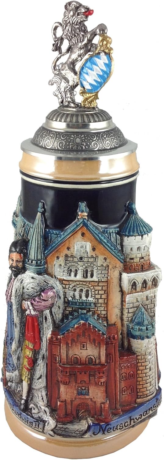 Zöller & Born German Beer Stein Neuschwanstein 1 liter tankard, beer mug ZO 1998/9910
