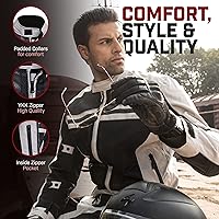 Vista 3 de WICKED STOCK Chaqueta de motociclista-Chaqueta de motociclista-CE Armor Chaqueta de motocicleta para hombre, chaqueta de motocicleta de alta