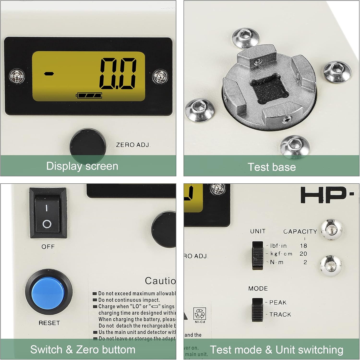 Huanyu HP-20 Digital Torque Meter Tersion Meter Screw driver Wrench Measure Tester Torque Settings Equipment for Torque testing With Calibration Certificate