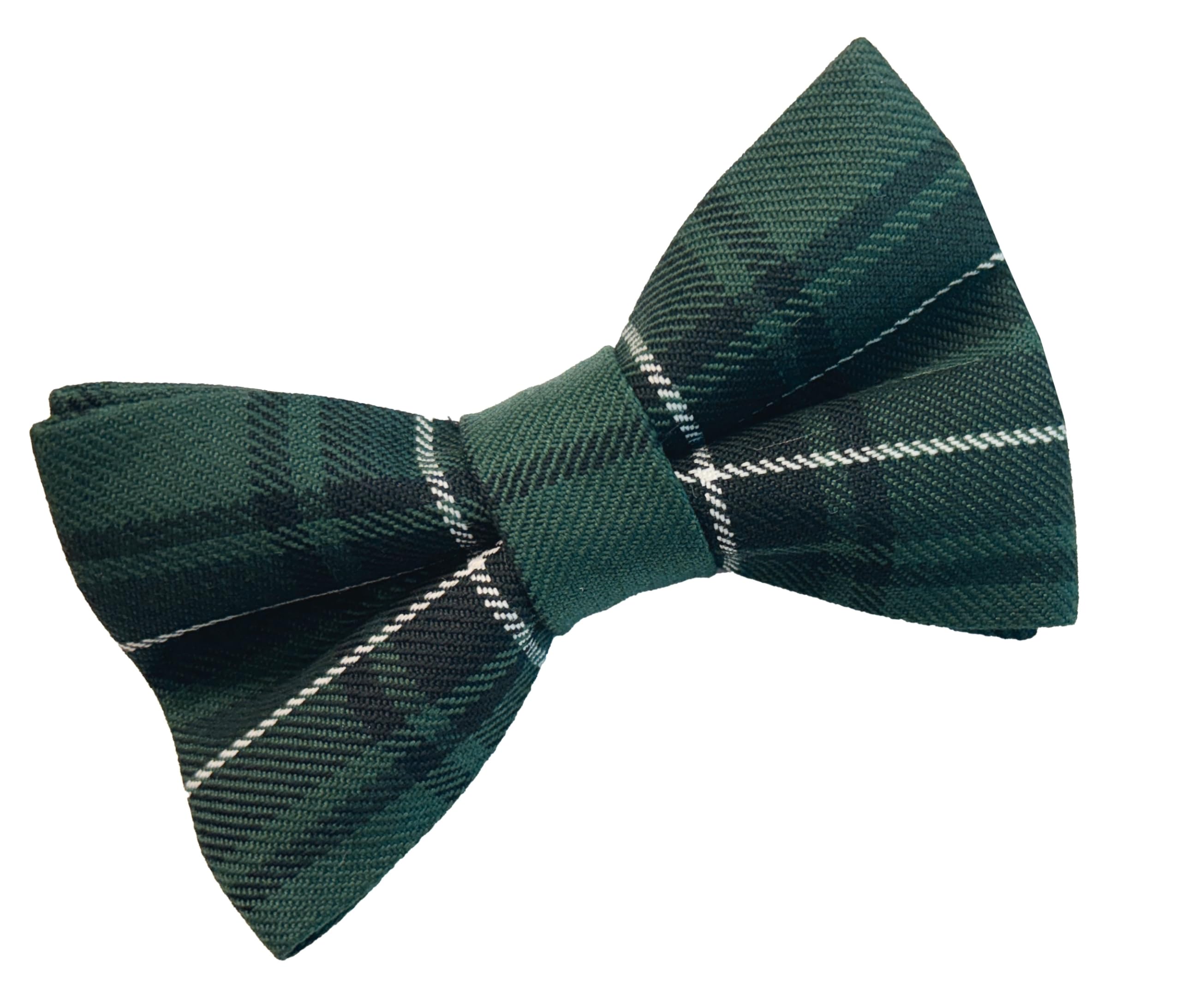 Kids Boys Maclean Green Tartan Check Ready-tied Bow Tie
