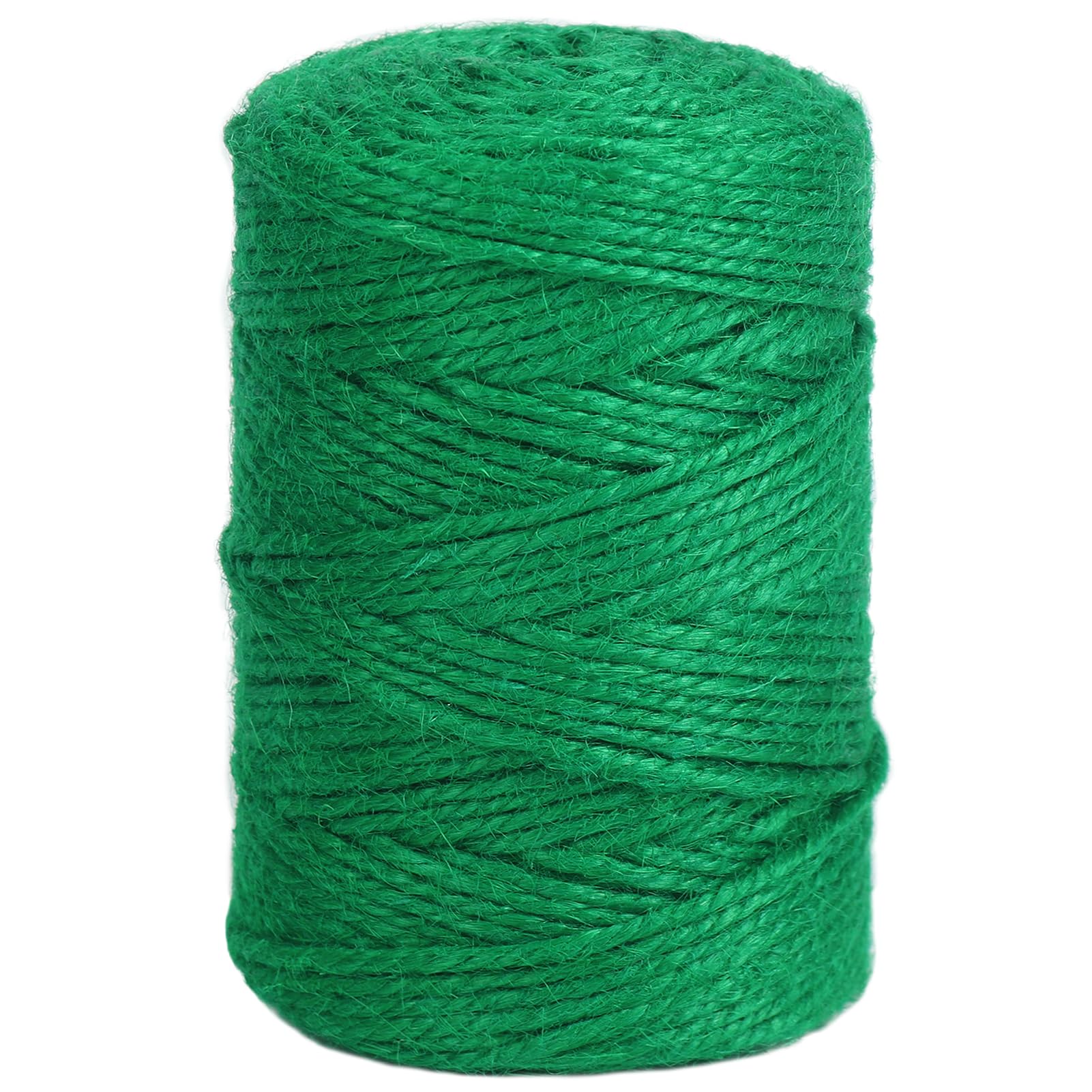 Vivifying 328 Feet Green Garden Twine, 3mm Jute Twine String for Climbing Plants, Gardening, Tomatoes, Vines, Floristry, Bundling and Crafts
