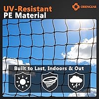 Vista 3 de ORIENGEAR Baseball Batting Cage Nets, ONLY NET, 70'L/55'L/35'L/20'L Baseball and Softball Cage Netting, 1.88" #45 Mesh, Professional Fully Enclosed