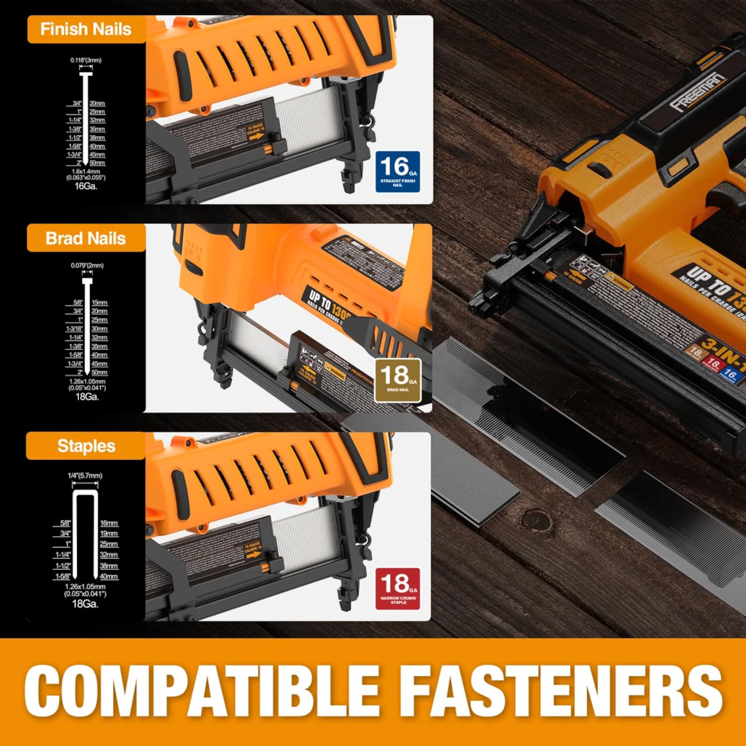 Freeman 20V Cordless Nailer Kit - 1300 Shots! -7