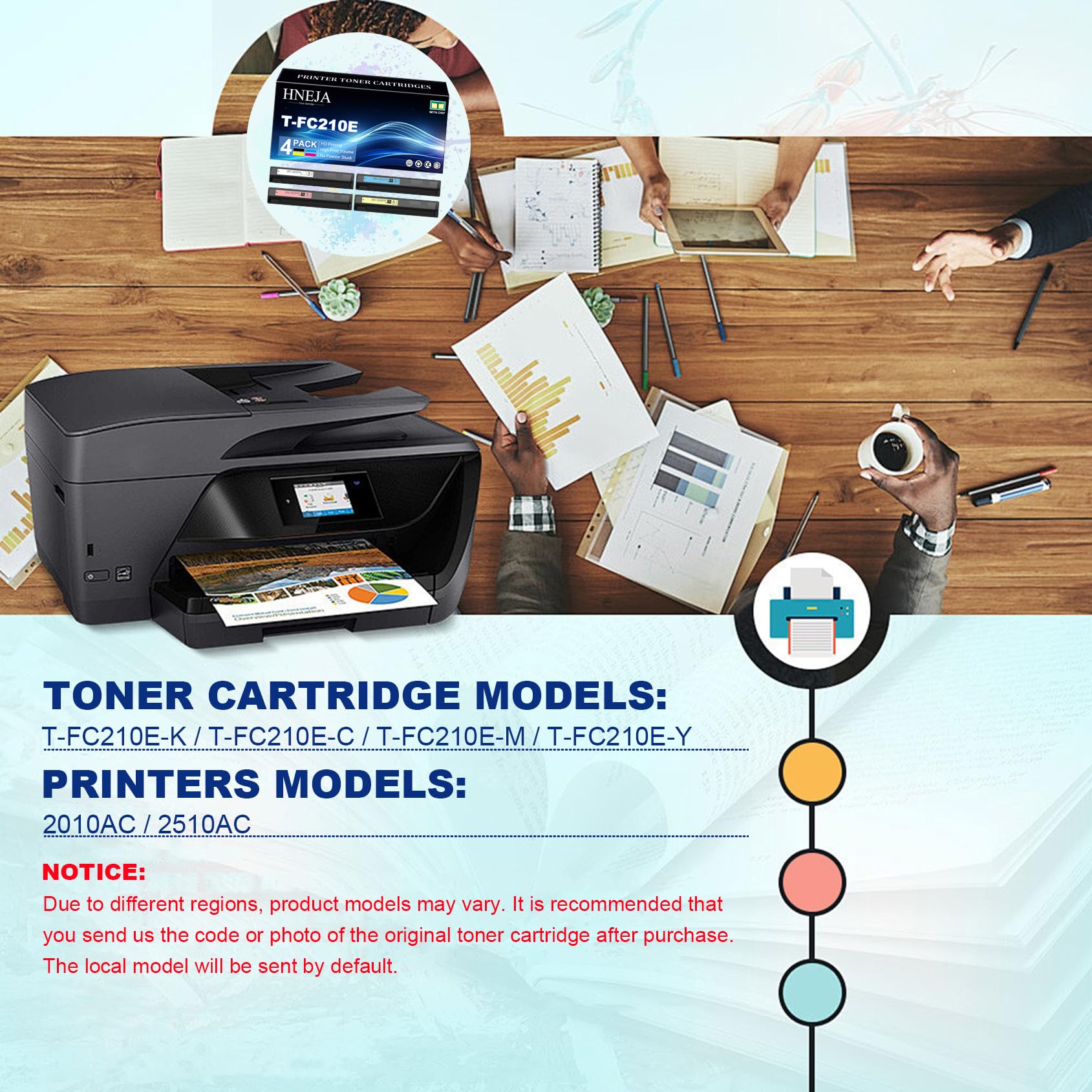 Cartucce Toner T-FC210E per Toshiba E-Studio 2010AC 2510AC Stampanti