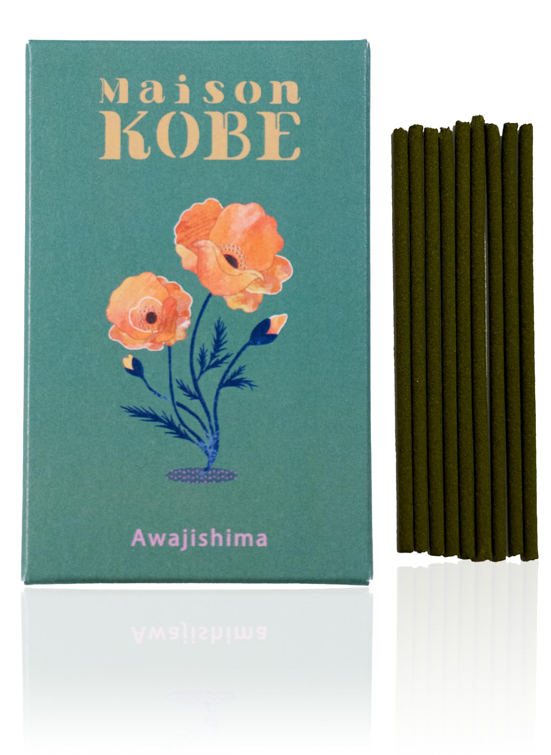 Maison KOBE Incense Sticks Ylang-Ylang & Sandalwood 【French Imported Fragrance Ingredients × Traditional Technology of Awaji Island】 Aroma Incense Purification Gift Present Made in Japan [30 sticks : 
