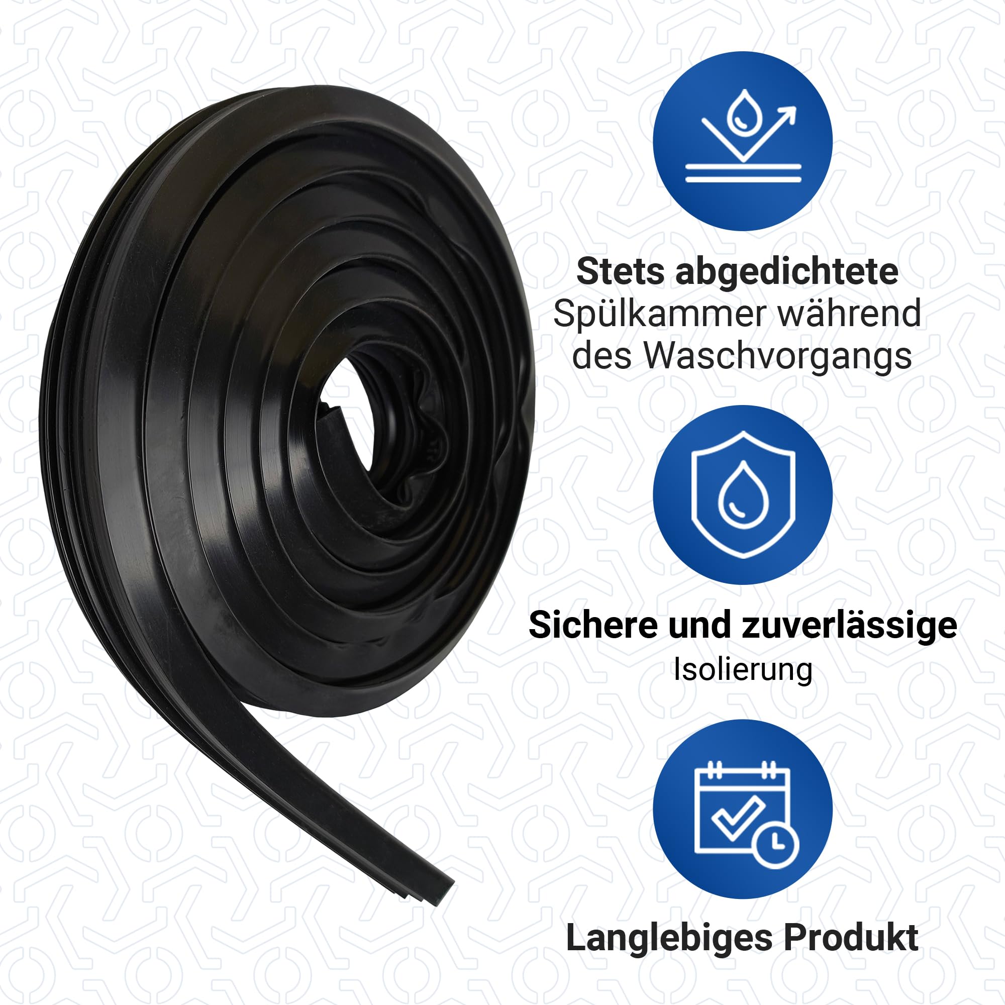 VIOKS Uszczelka drzwi zmywarki 1,87 m zamiennik dla Bosch Siemens 00263096 263096 - Uszczelka gumowa 3-stronna do zmywarki Avantixx Extraklasse Logixx Classixx Maxx Silence iQ100 iQ300