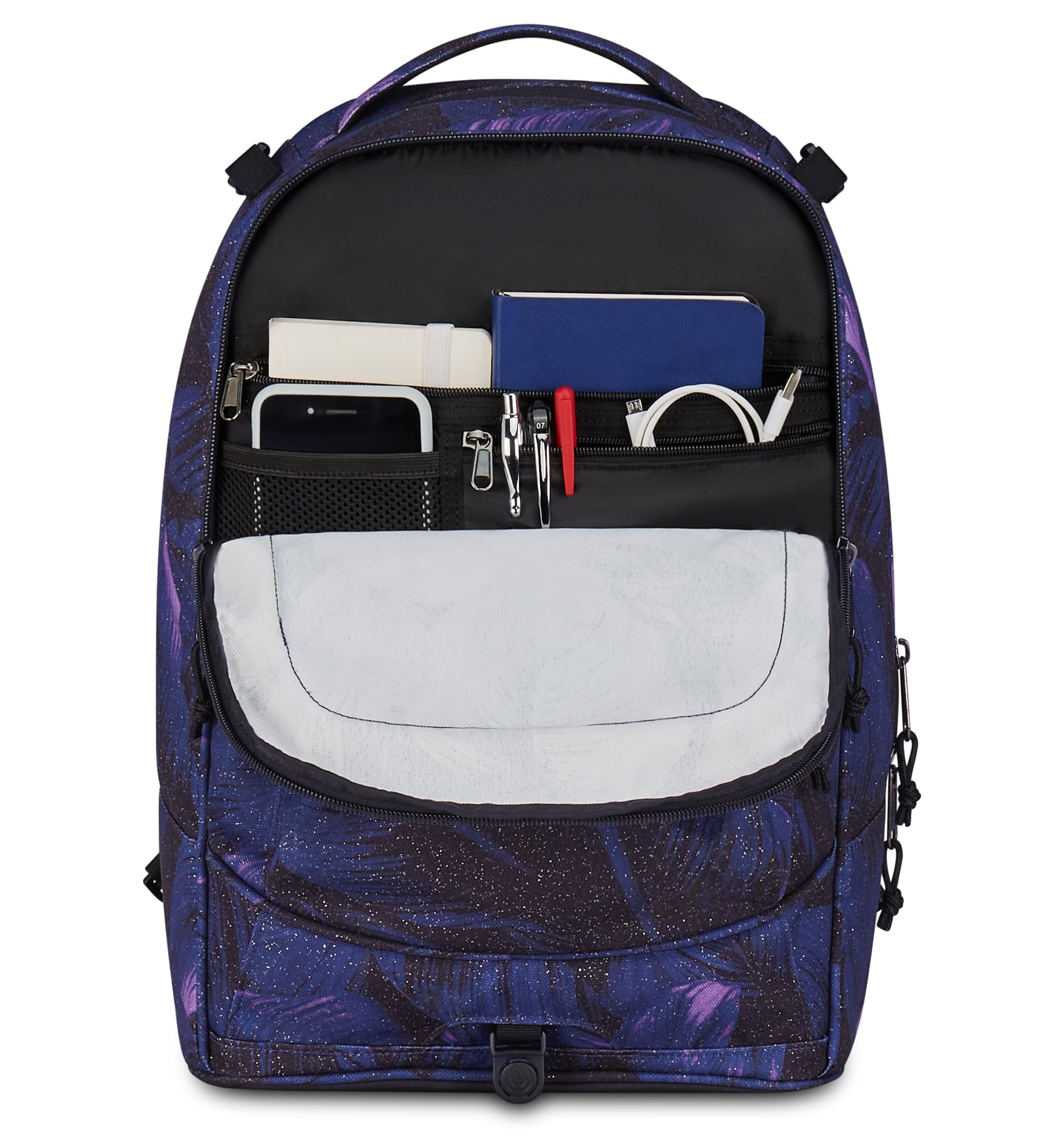 Invicta Trolley Scuola Plug Fantasy Shine, Viola, 3 in 1, Zaino Doppio Scomparto Con Carrello Sganciabile, Tasca Per PC, Tasca Per Borraccia, 34 lt, Scuola Media e Superiore, Viaggio, Zaino Ragazza