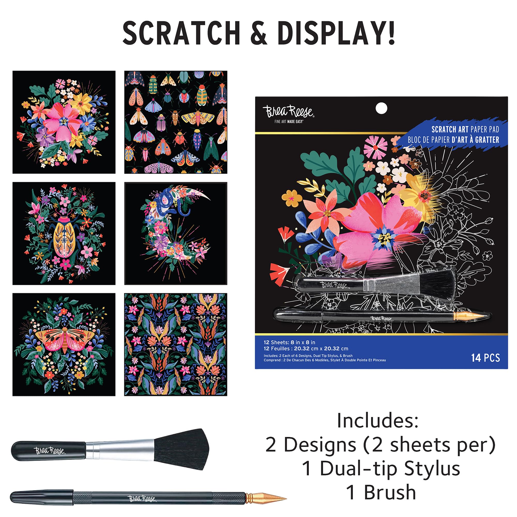 Brea Reese Scratch Art Pad - Mystical Designs -3