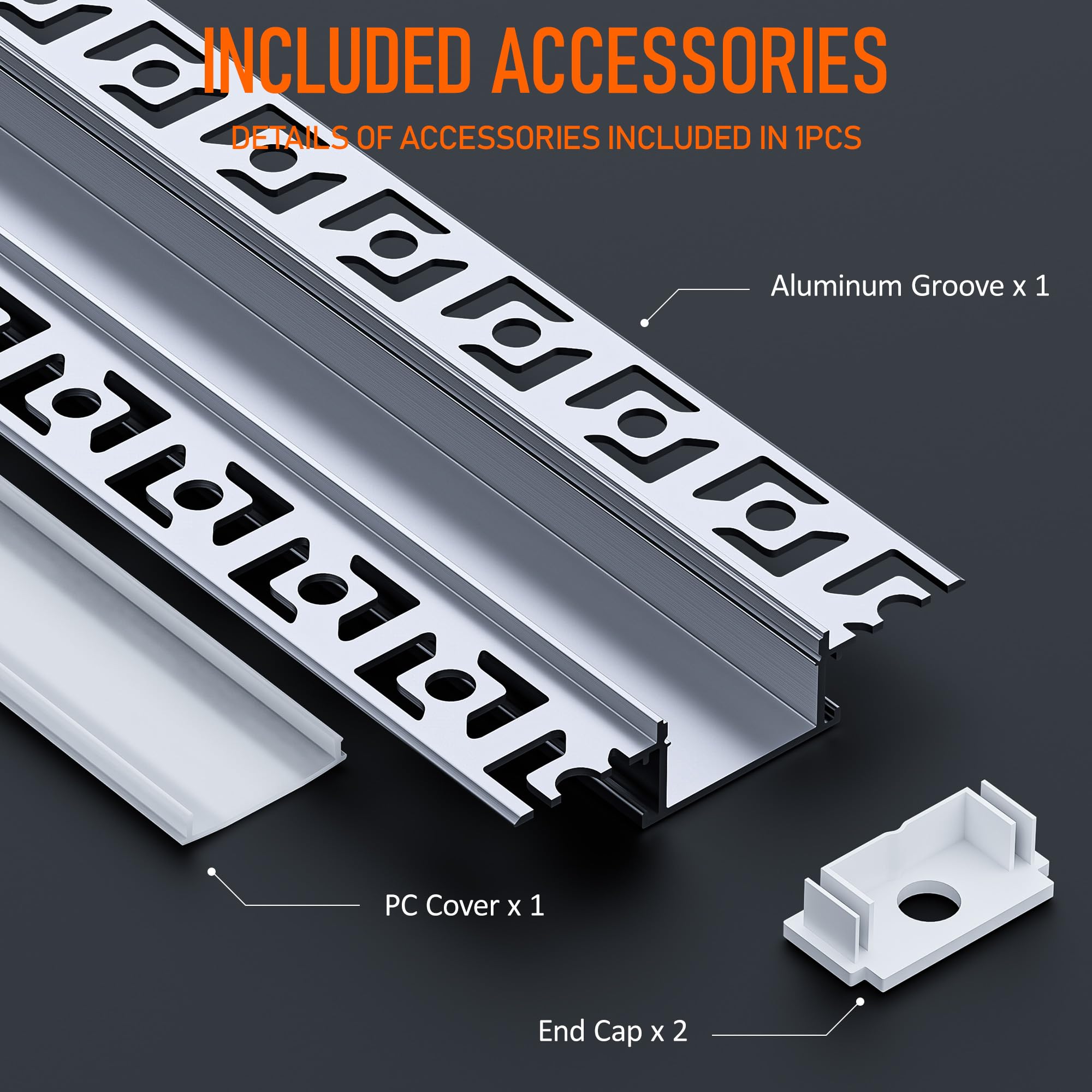 2M×6 Profili LED Cartongesso da 2 Metri in Alluminio per Strisce Profilo per LED copri in Cartongesso Canaline barre alluminio Strisce Profilo Allumini canalina profili incasso porta striscia guide