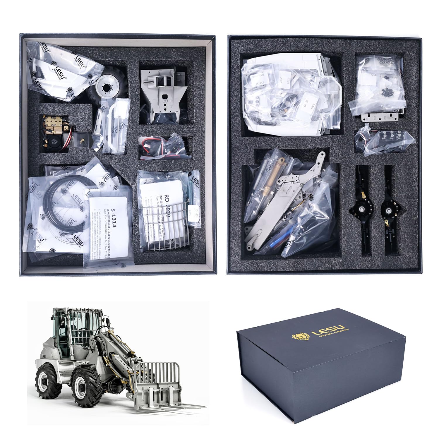 TOUCAN RC HOBBY 1 14 LESU RC Hydraulic Fork Loader AT1050 Radio Control Telescopic Arm Car Kits