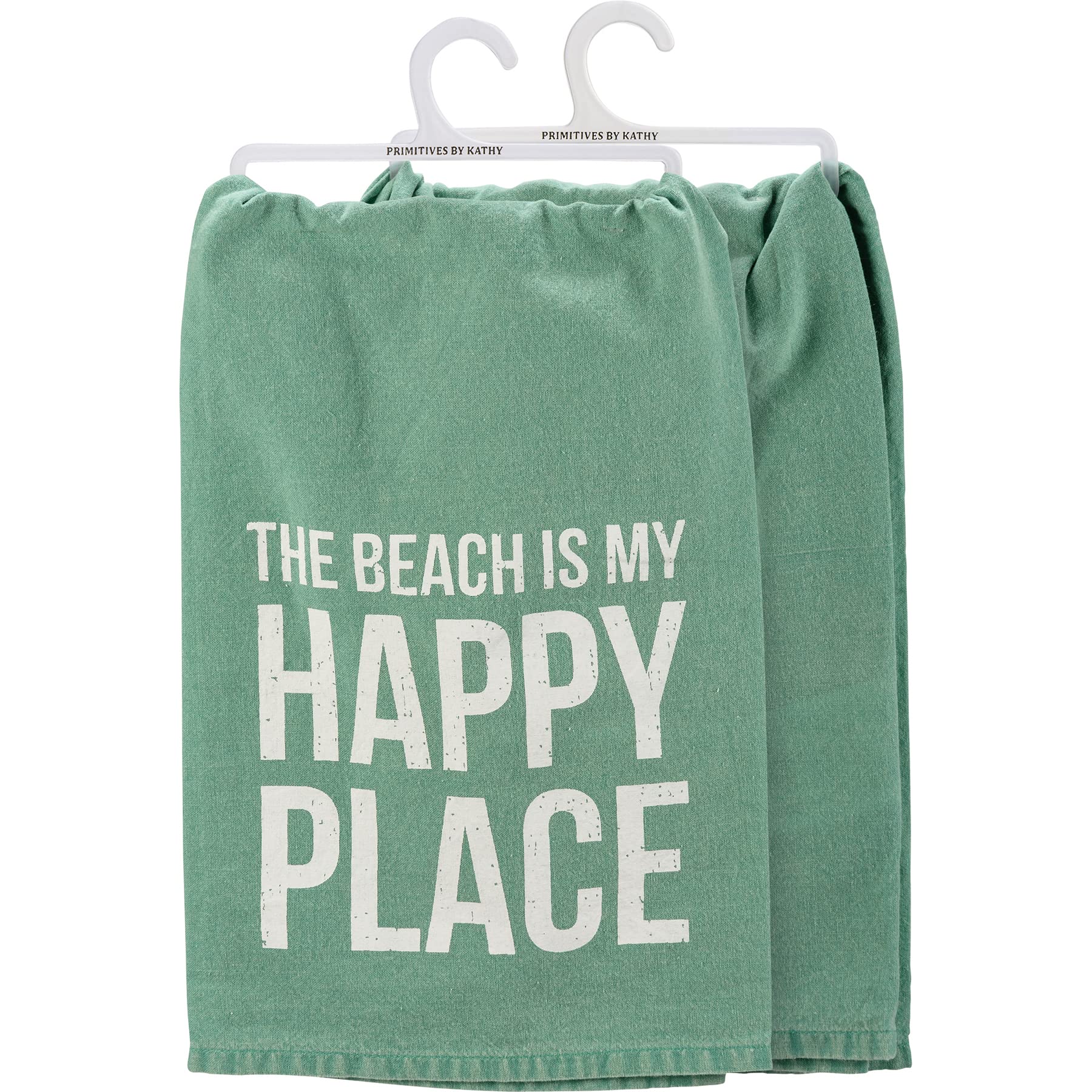Torchon bord de mer The Beach is My Happy Place pour raviver vos souvenirs d'été
