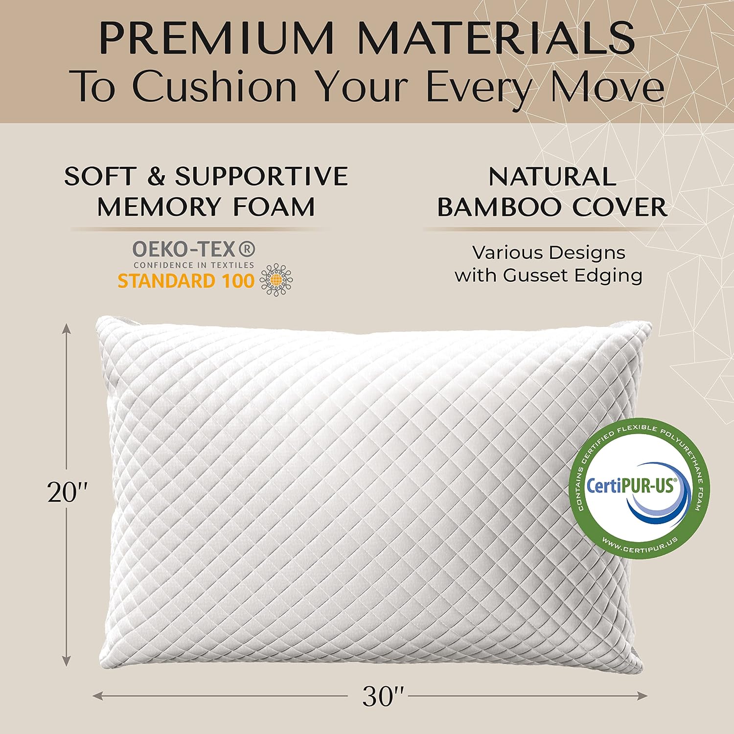 Mueller Gel Memory Foam Pillows, Queen Size, Hypoallergenic Cooling Pillow with Washable Bamboo Cover, Adjustable Firmness - Ideal Loft Stomach, Back, Side Sleeper Pillow - CertiPUR-US Certified