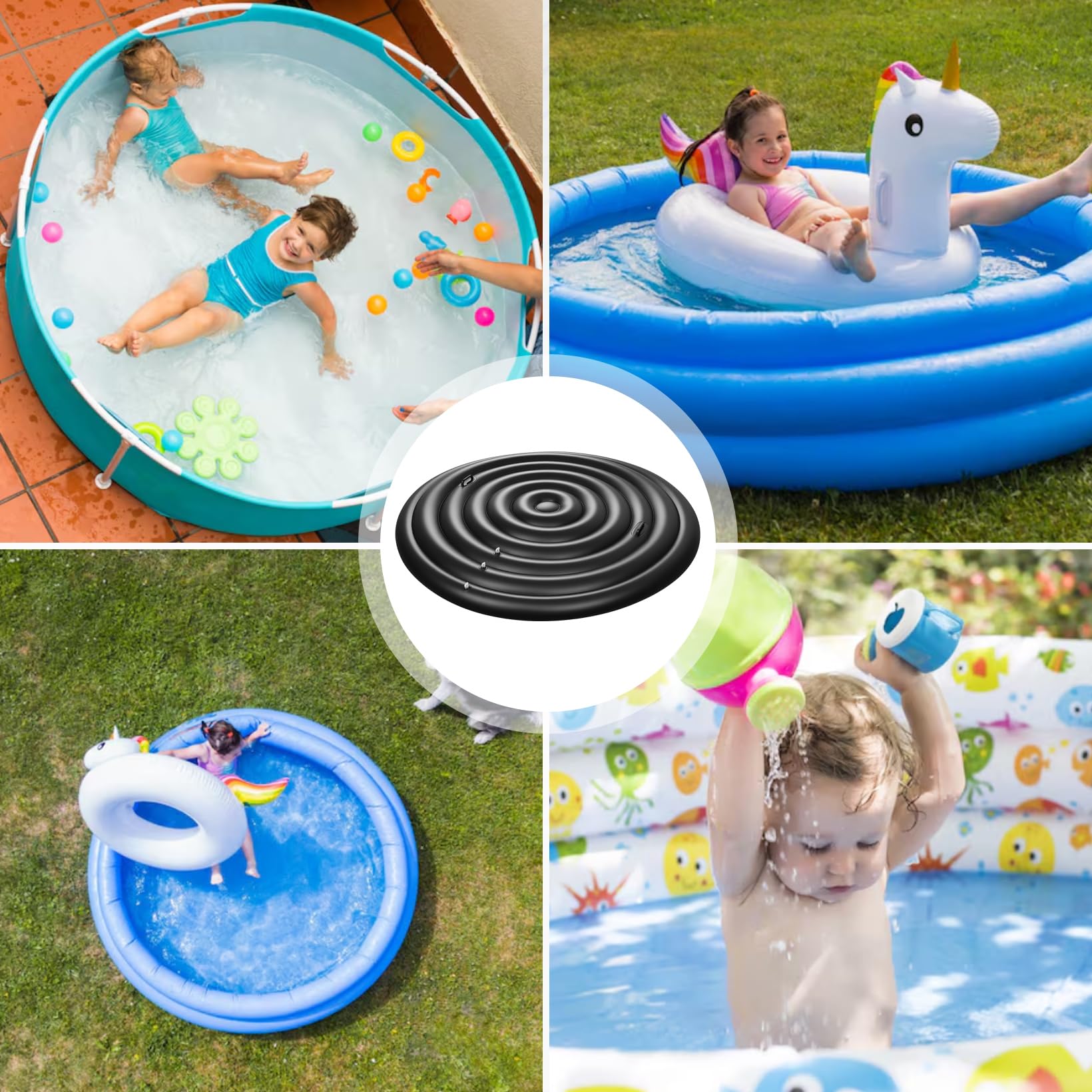 Bâche Gonflable Isolante en PVC pour Spa Rond Environ 180 cm