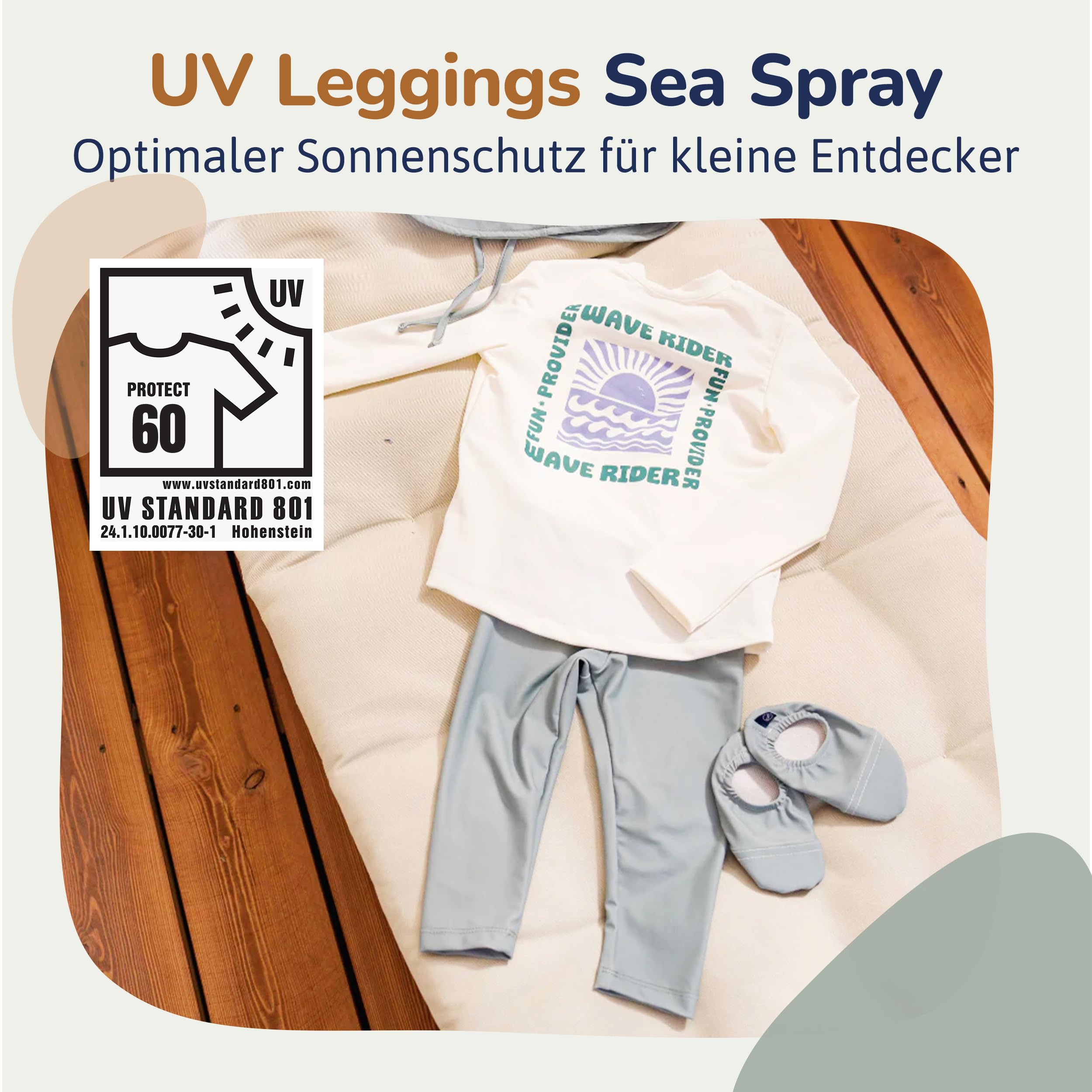 UV Leggings Kinder Langarm & UPF 50+ Sonnenschutz – Ökotex Zertifiziert & schadstofffrei – UV Kleidung Baby gemütlich & nachhaltig – Made in Europe