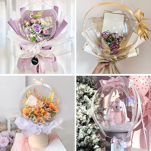 Miniatura 4 de Globos de burbujas transparentes de 30 pulgadas, 12 globos transparentes de boca ancha para rellenar bodas, cumpleaños, fiestas, Navidad, San