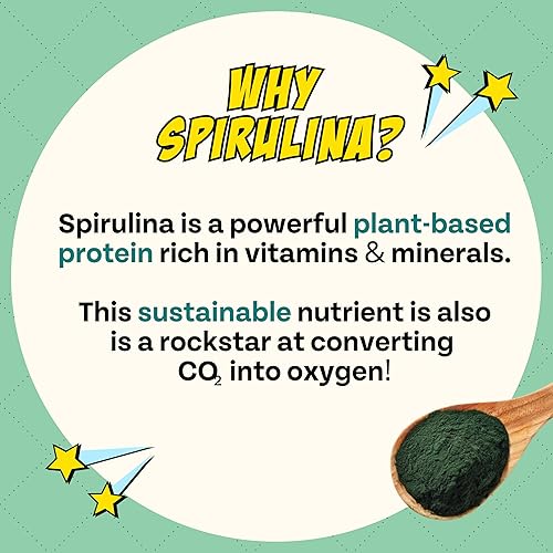 Miniatura 5 de Suplemento saludable de espirulina a base de plantas y golosinas para perros (5 onzas, 1 unidad)  Deja de comer hierba  Proteína vegana