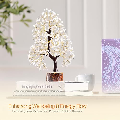 Miniatura 8 de YUVDIPR Árbol de dinero de cuarzo transparente Buda, bonsái, chakras, curación, buena suerte, decoración del hogar, habitación de Buda, regalo de