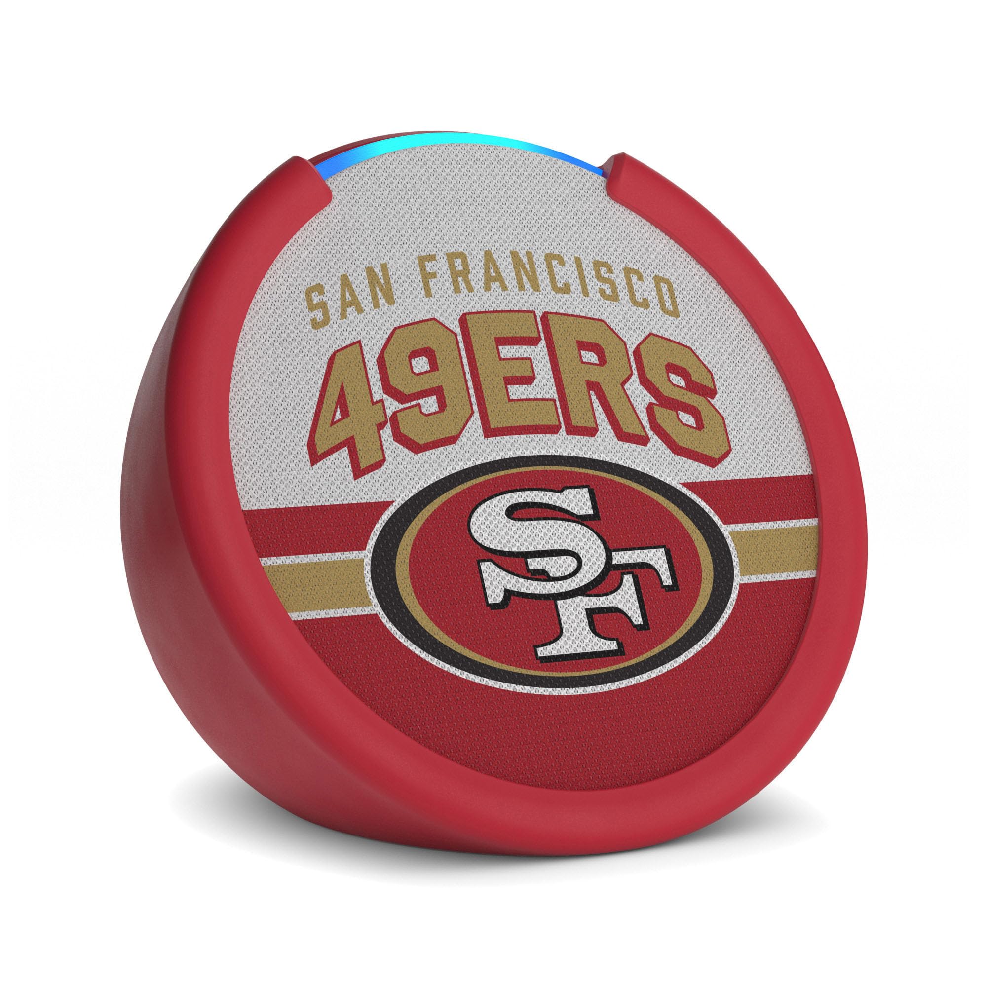 Amazon Echo Pop (newest model) | Officially Licensed NFL Limited-Edition | San Francisco 49ers ('25-26 Season Design)