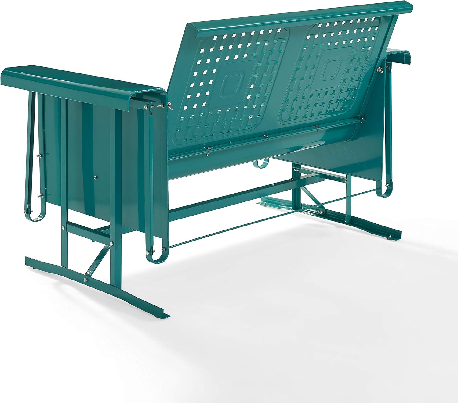 Crosley Bates Loveseat Glider Turquoise Gloss : Patio, Lawn & Garden