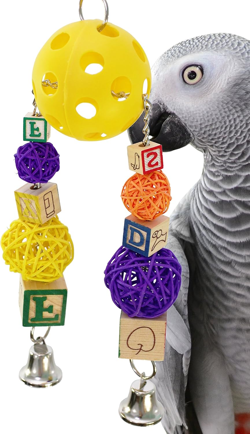 Bonka Bird Toys 1606 ABC Legs 12" High by 4" Wide, Medium