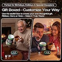 Vista 6 de Handcrafted Wooden Whiskey Glass with Gift Tube – Charred Old Fashioned Glass,Charred Bourbon Drinking Cup Unique Whiskey Gift for Men, Dad