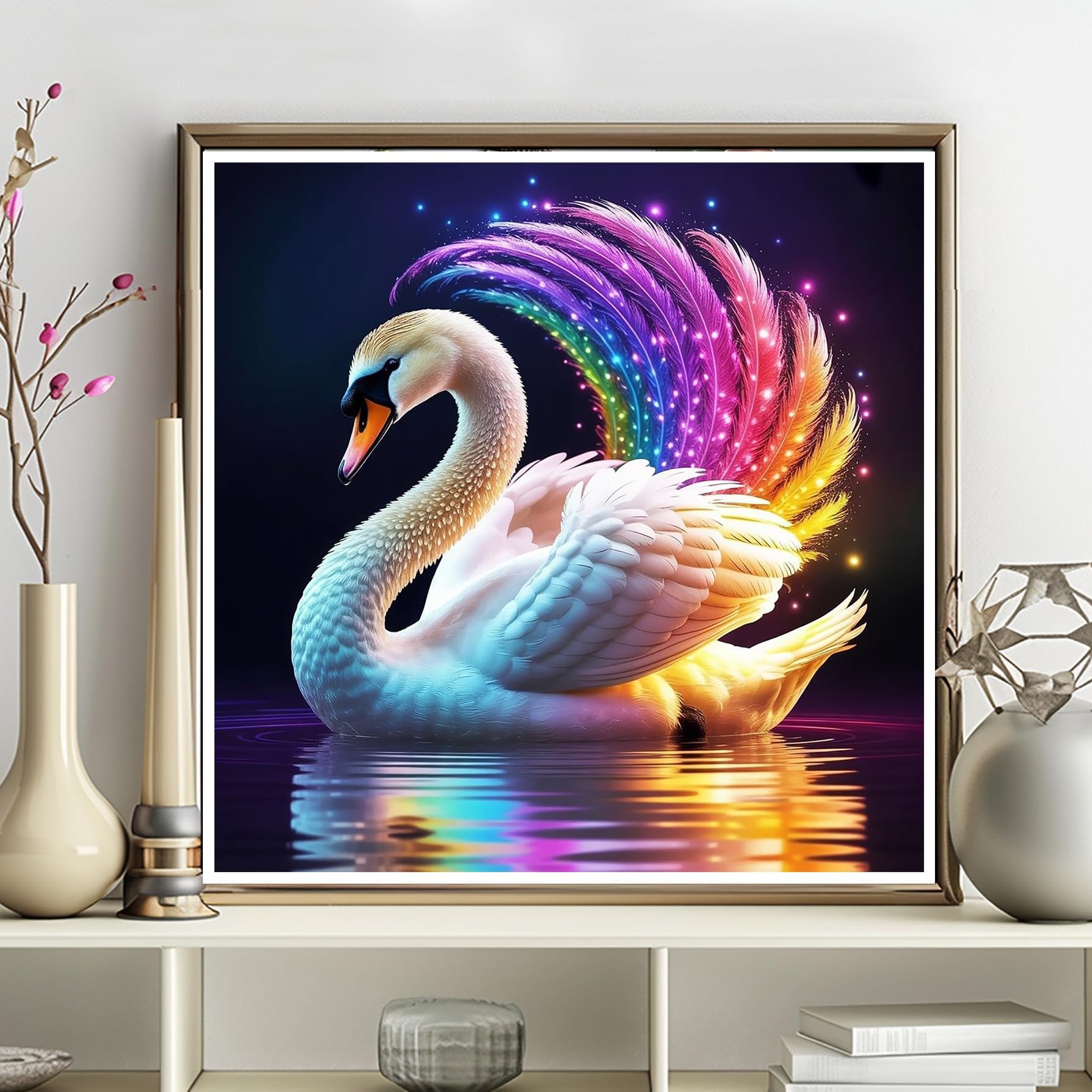 5D Diamond Art Kits for Adults - DIY Animal Diamond Painting Kits, Full Round Drill - Crystal Embroidery Cross Stitch Craft for Wall Decor Christmas Gifts - 12x12 Inch C74