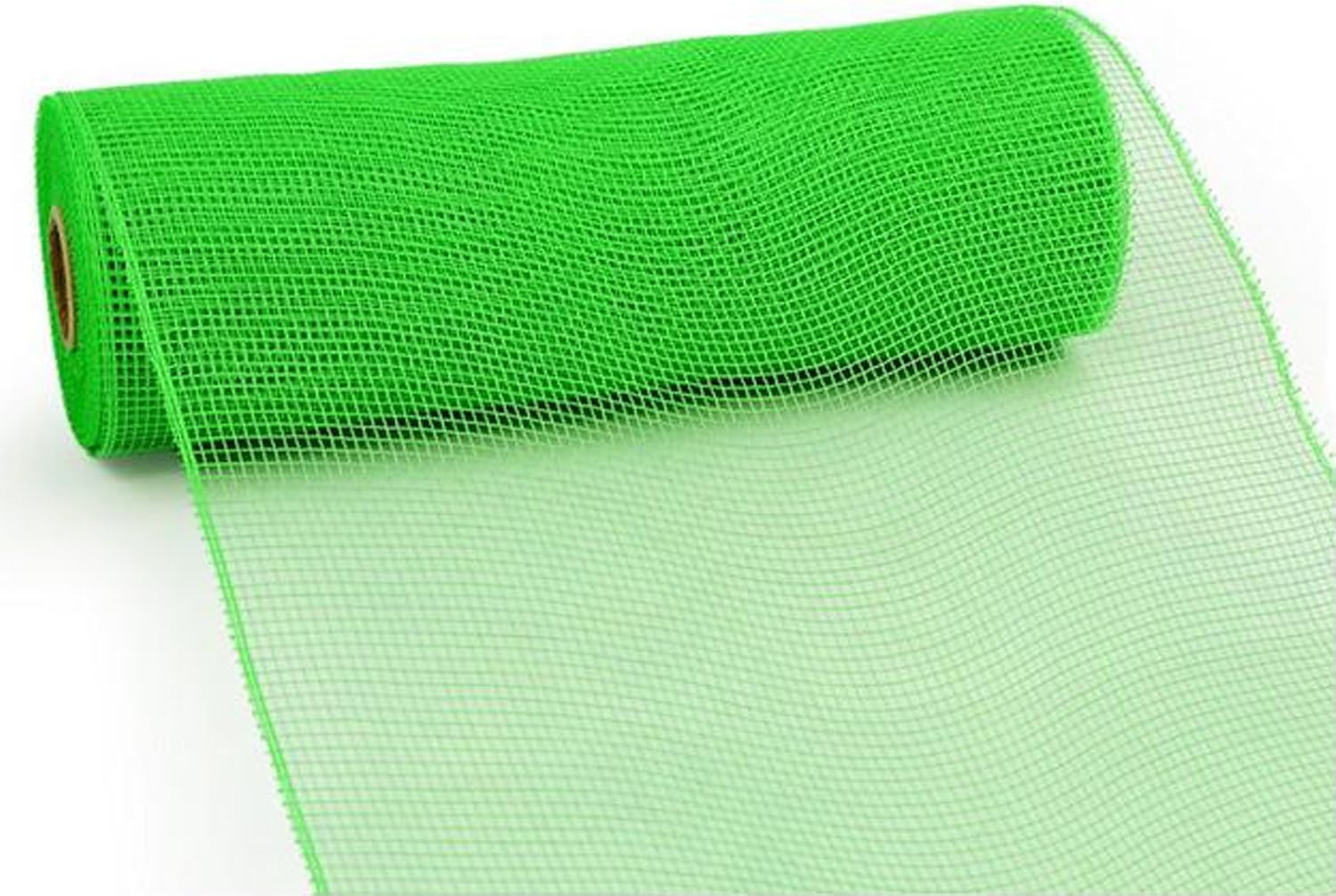 10 Inch x 30 Feet Deco Poly Mesh Ribbon - Lime Green Non Metallic : RE130268