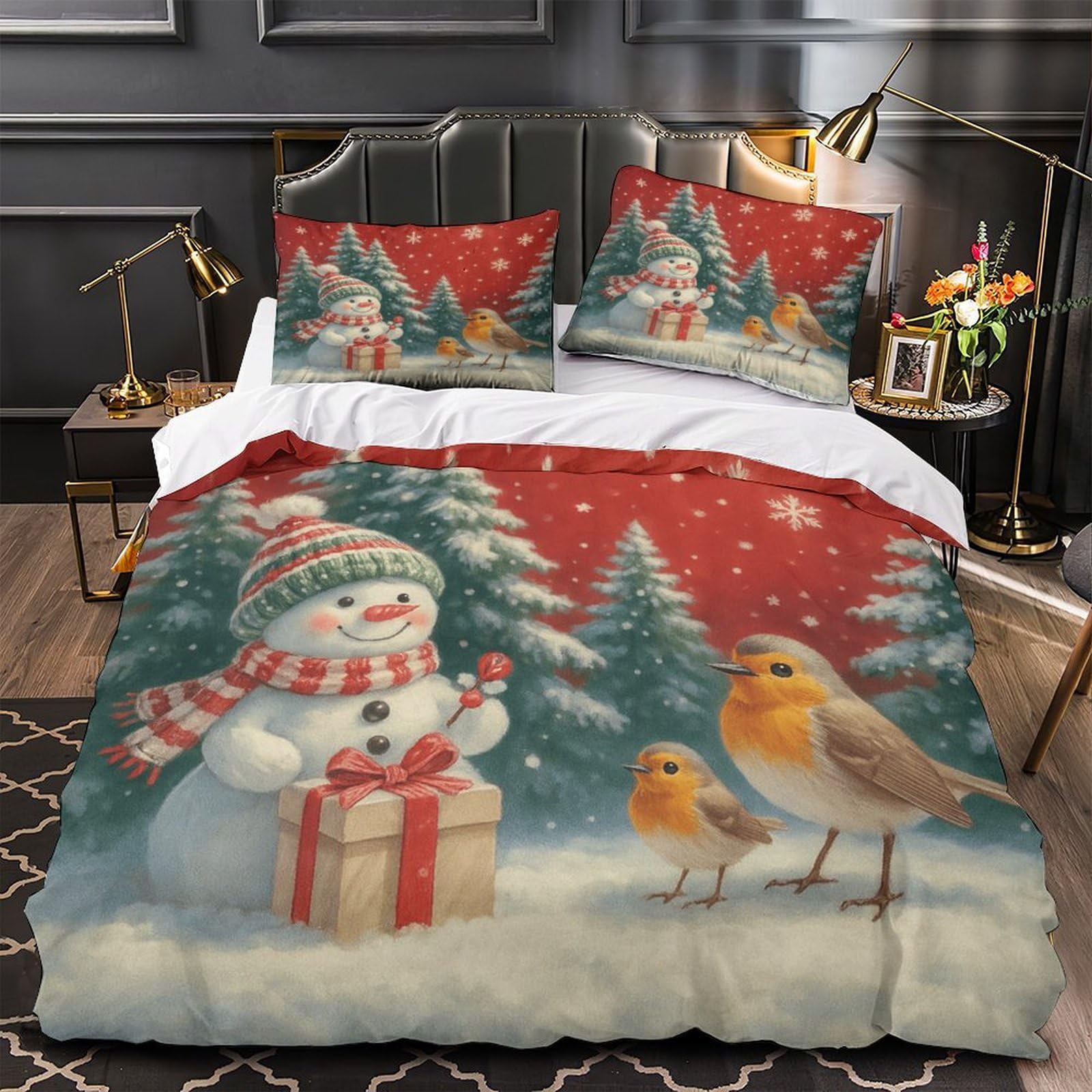 Promenade en traîneau housse de couette 220x240 idée cadeau de Noël idéale
