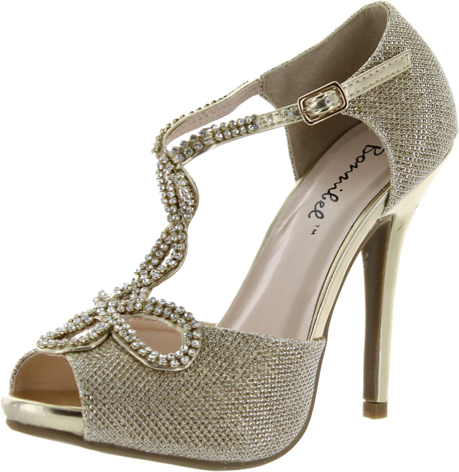 Womens Shiny Heel Glitter Evening Wedding Promo Sandals Shoes