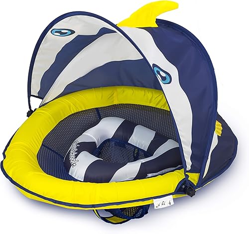Vista 19 de SwimSchool Infant Baby Pool Floats, Free Swimming, Super Buoyant – Ages 6-24 Months – Multiple Colors/Styles – Adjustable Canopies and Seats, Splash