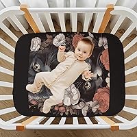 Vista 7 de Fitted Crib Sheets Cats Flowers Mini Crib Sheets for Boy & Girl Toddler Mattress Sheets Playard Sheet 21216488