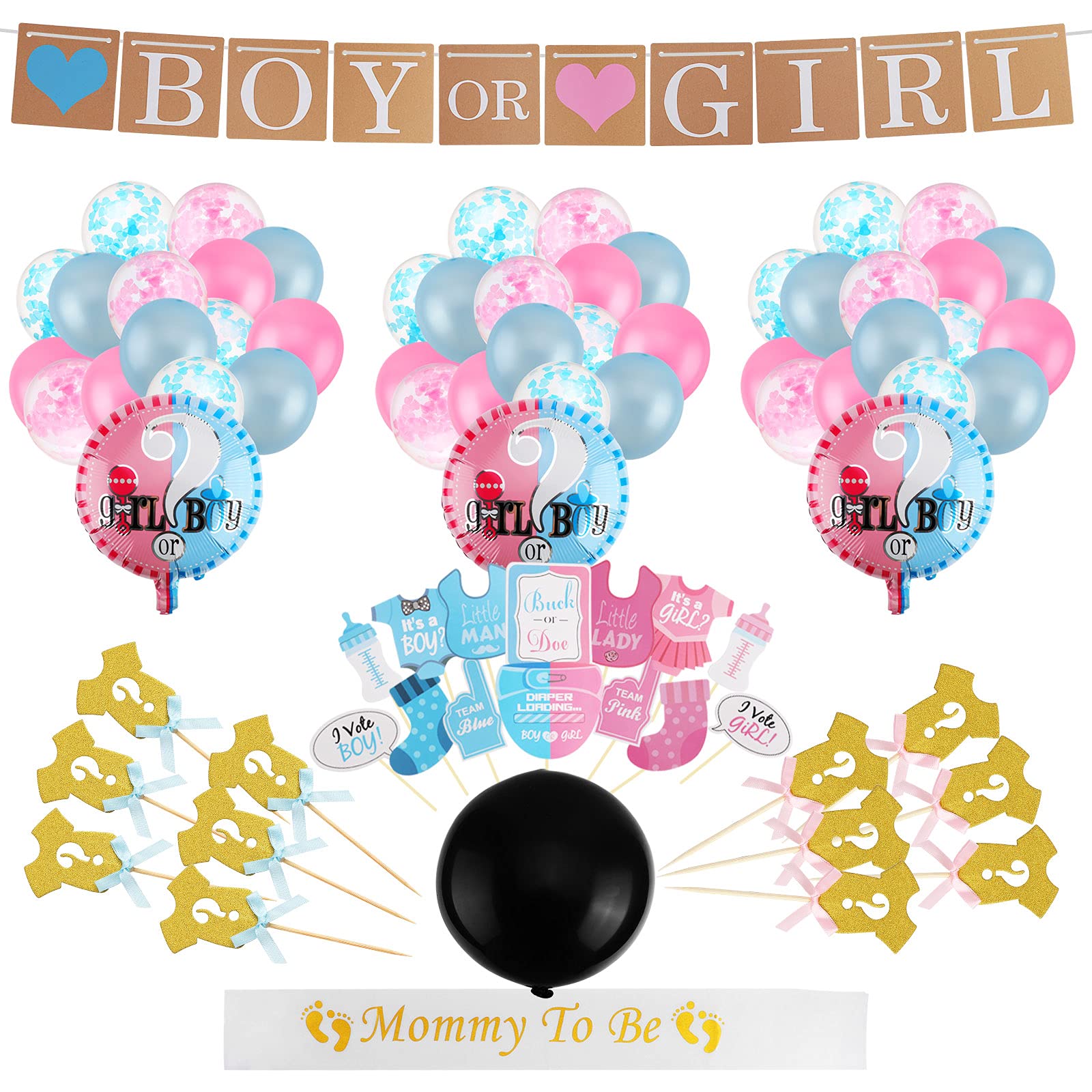 Buy CNNIK 103 Pcs Gender Reveal Party Boy or Girl Baby Shower