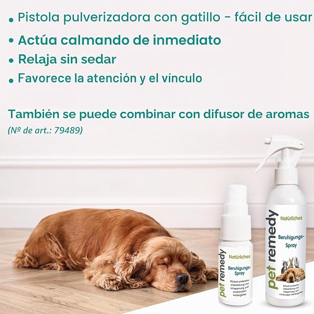 Foto 4 de 8 de Pet Remedy Emmi - Juego de calmante todo en uno, tapón aromático y mini spray contra el estrés en mascotas…